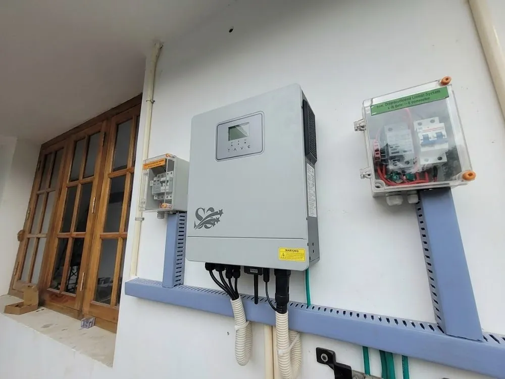 S3 Solar single-phase PV inverter (6 kW) mounted on a wall