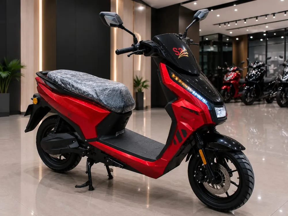 S3 Bikes AE4 in a showroom, side on